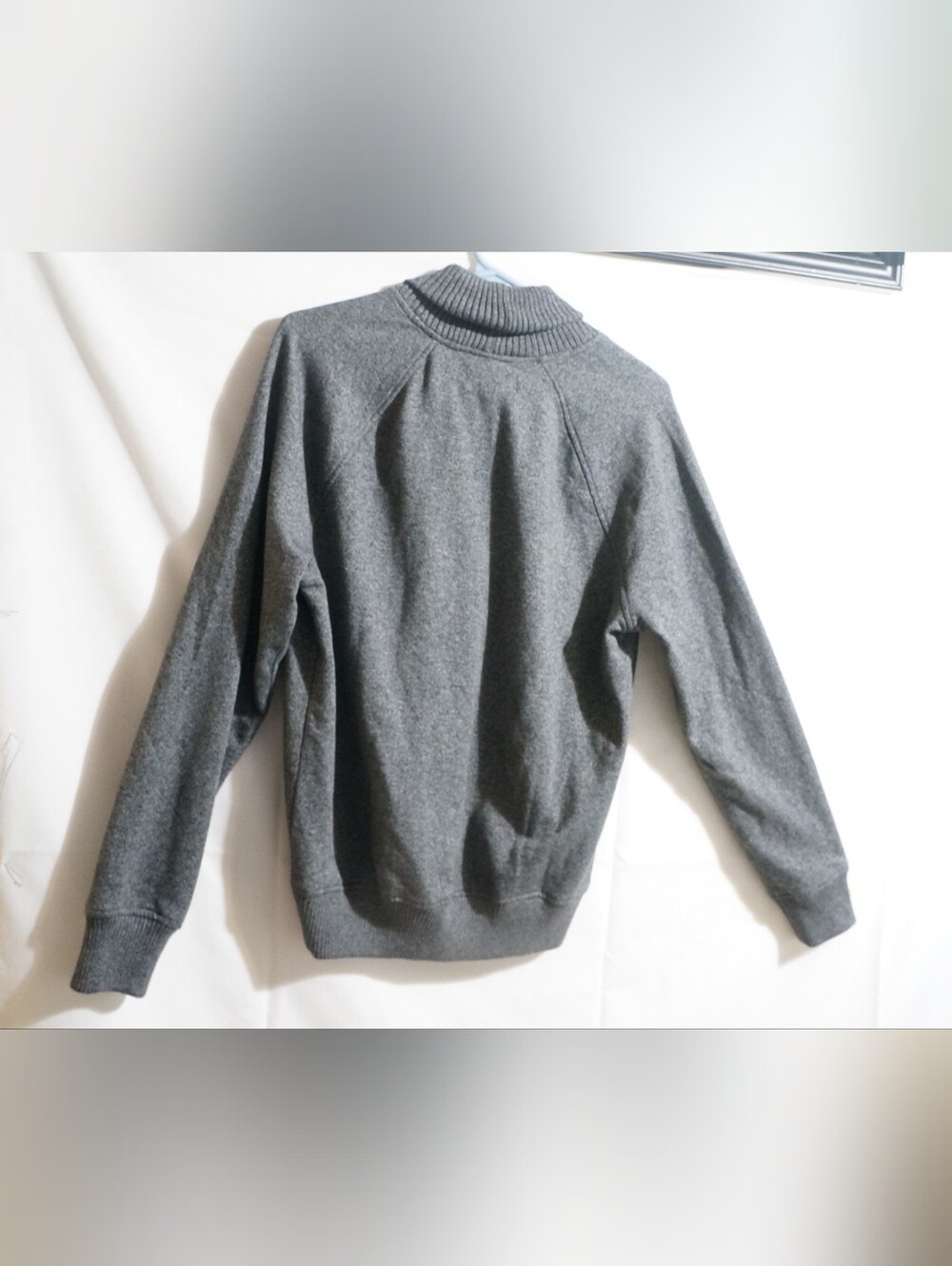 Nordsrom's Men's Shop  Heather Grey Shawl Collar Pullover Sweater Size Small - Picture 6 of 8